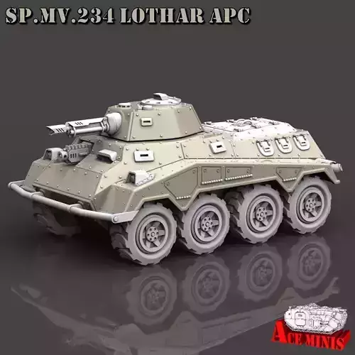 SPMV 234 LOTHAR APC AFV SPM MRL SPAAG 3D print model