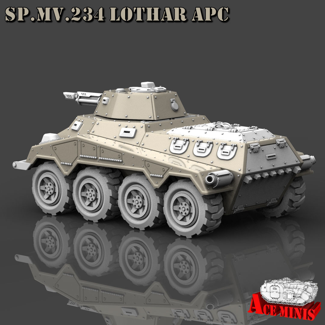 SPMV 234 LOTHAR APC AFV SPM MRL SPAAG 3D print model_3