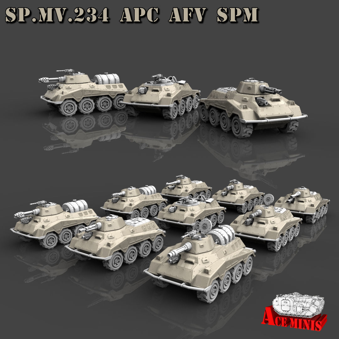 SPMV 234 LOTHAR APC AFV SPM MRL SPAAG 3D print model_1