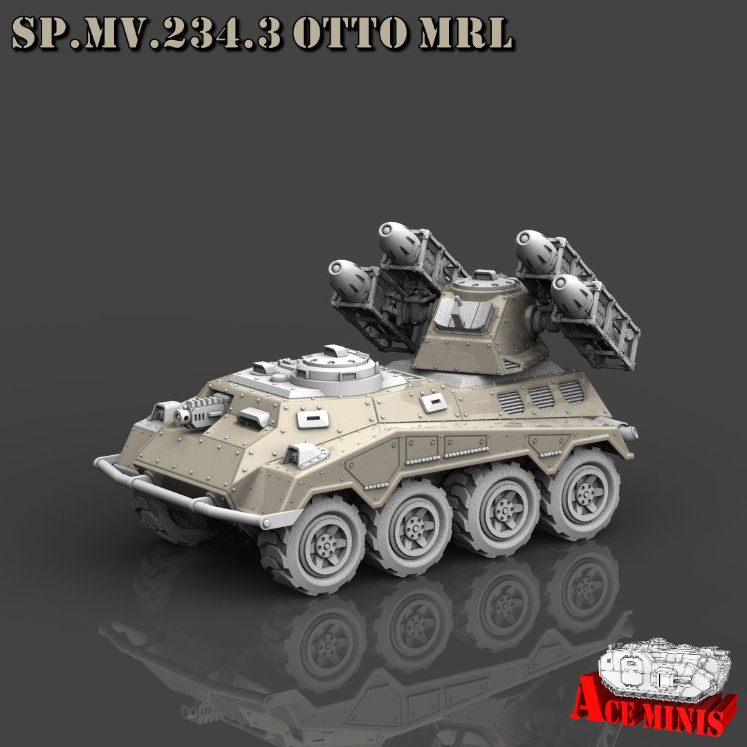 SPMV 234 LOTHAR APC AFV SPM MRL SPAAG 3D print model_12