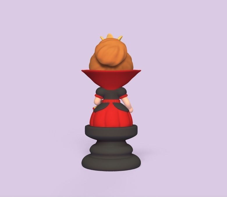 Alice Chess - Side B - Queen - Queen of Hearts 3D print model_2