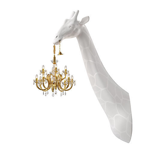 Giraffe In Love Qeeboo Wall-Mount Low-poly 3D model