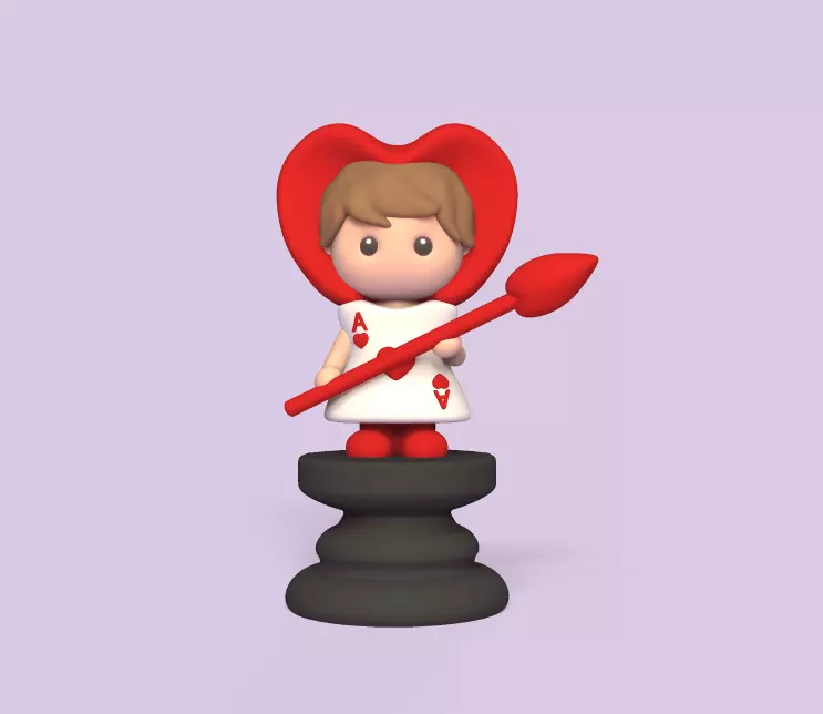 Alice Chess - Side B - Pawn - Trump Soldier 3D print model_0