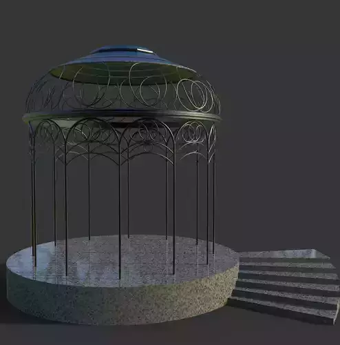 Hobbit Dome Low-poly 3D model