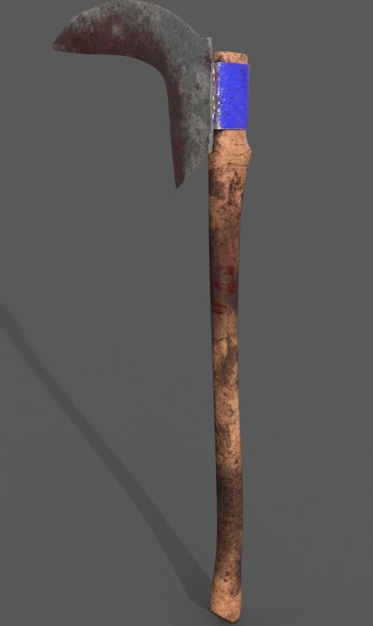 Anti-Zombies Crafted weapon Low-poly 3D model_12