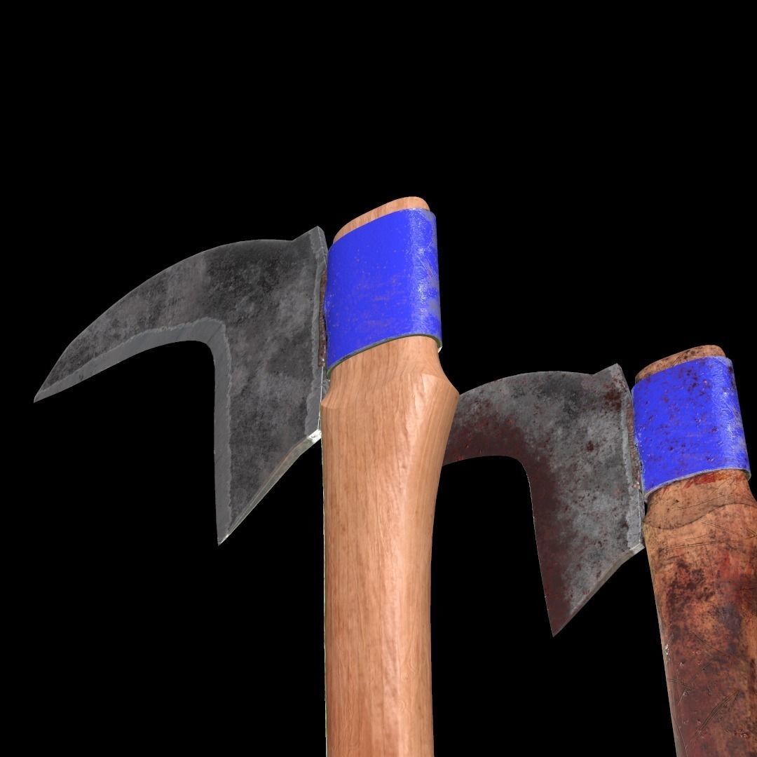 Anti-Zombies Crafted weapon Low-poly 3D model_3