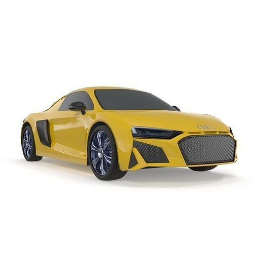 Audi R8 V10 Spyder quattro low poly Low-poly 3D model