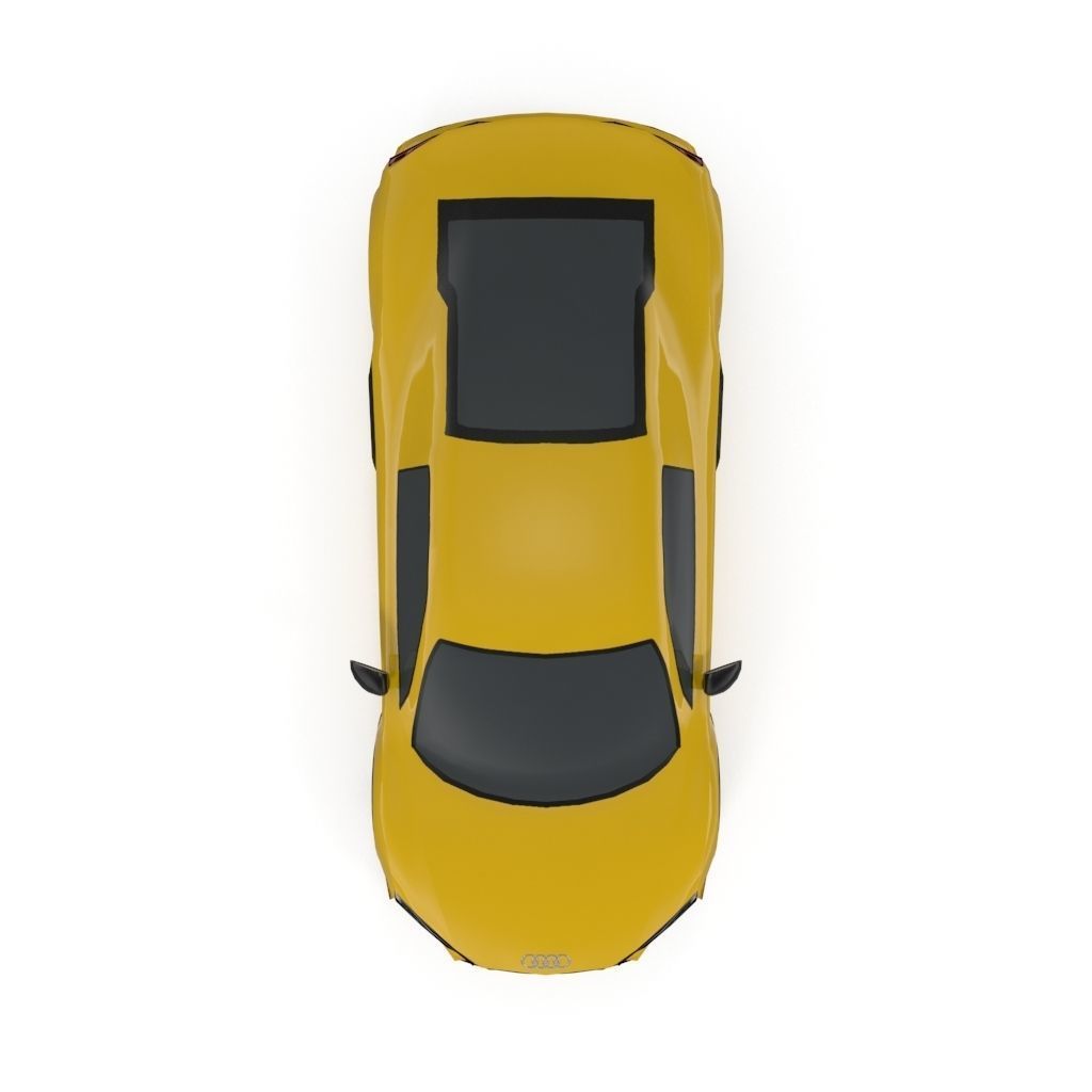 Audi R8 V10 Spyder quattro low poly Low-poly 3D model_5