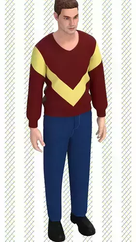 Cut and Sew shirt  Low-poly 3D model