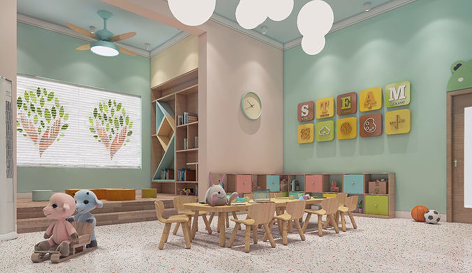 Modern Children Center 3D model