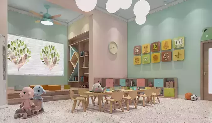 Modern Children Center 3D model