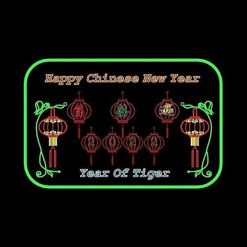 Chinese  New Year  Neon Symbols   3D model