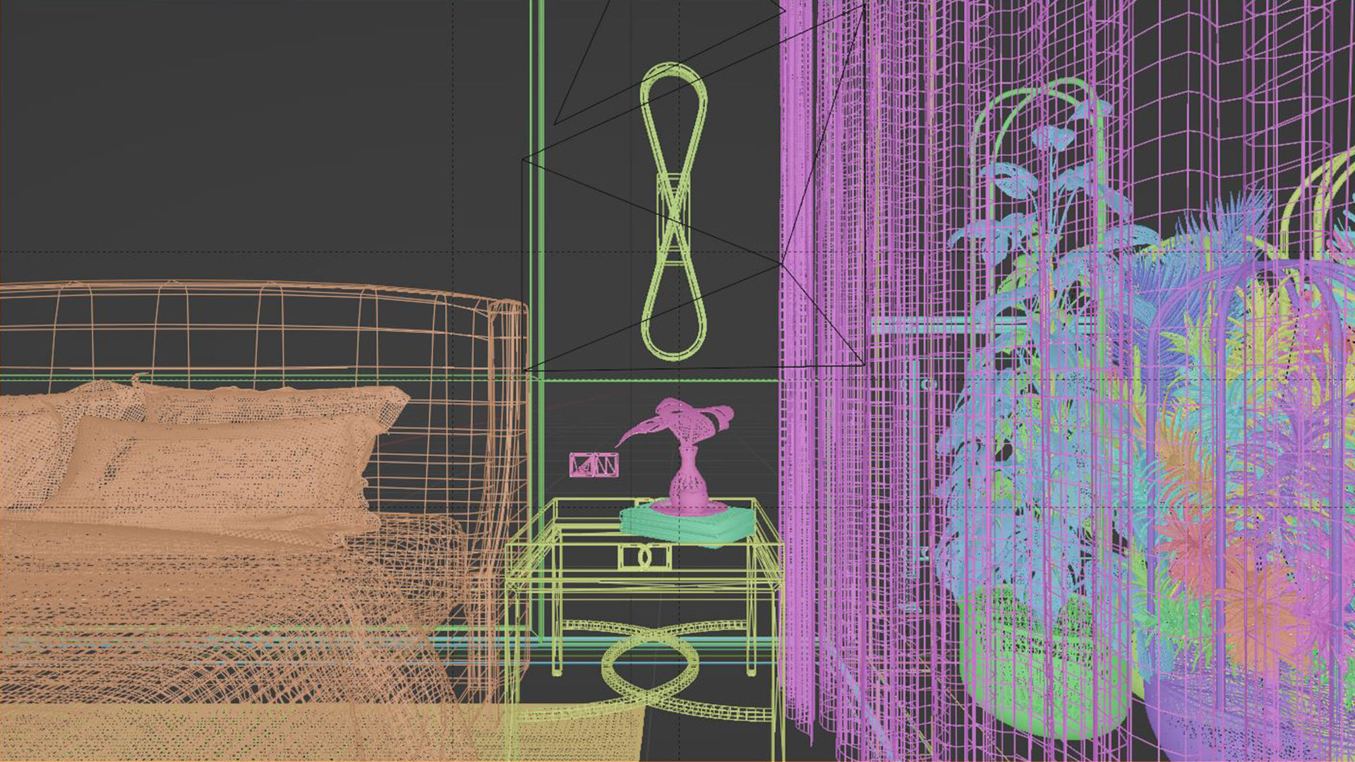 Apartment Studio 64 m2 Blender - Fbx - Obj Low-poly 3D model_11