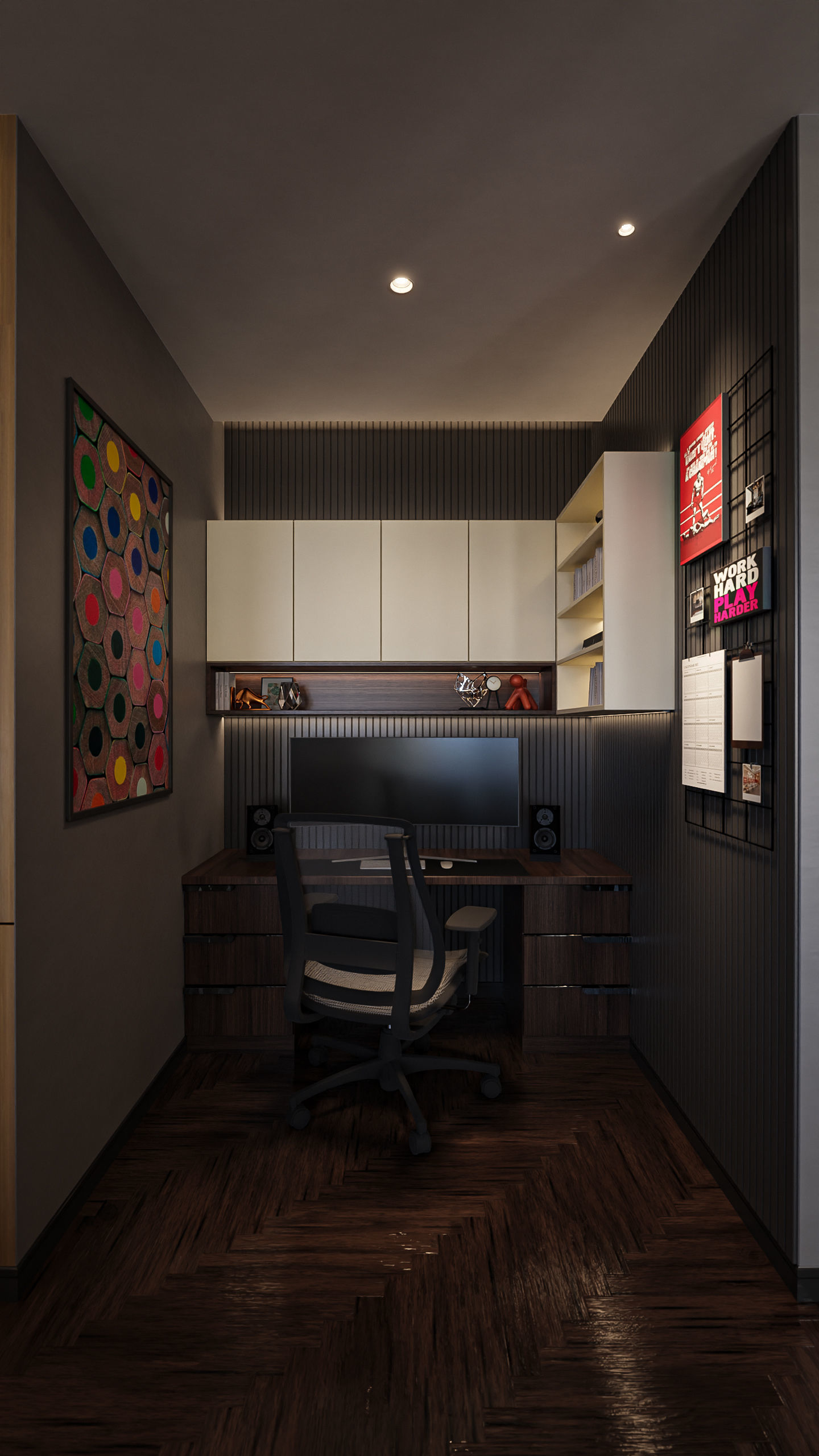 Apartment Studio 64 m2 Blender - Fbx - Obj Low-poly 3D model_3