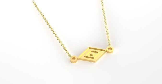 Parallelogram Enamel Pendant 3D print model