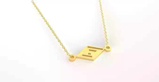 Parallelogram Enamel Pendant