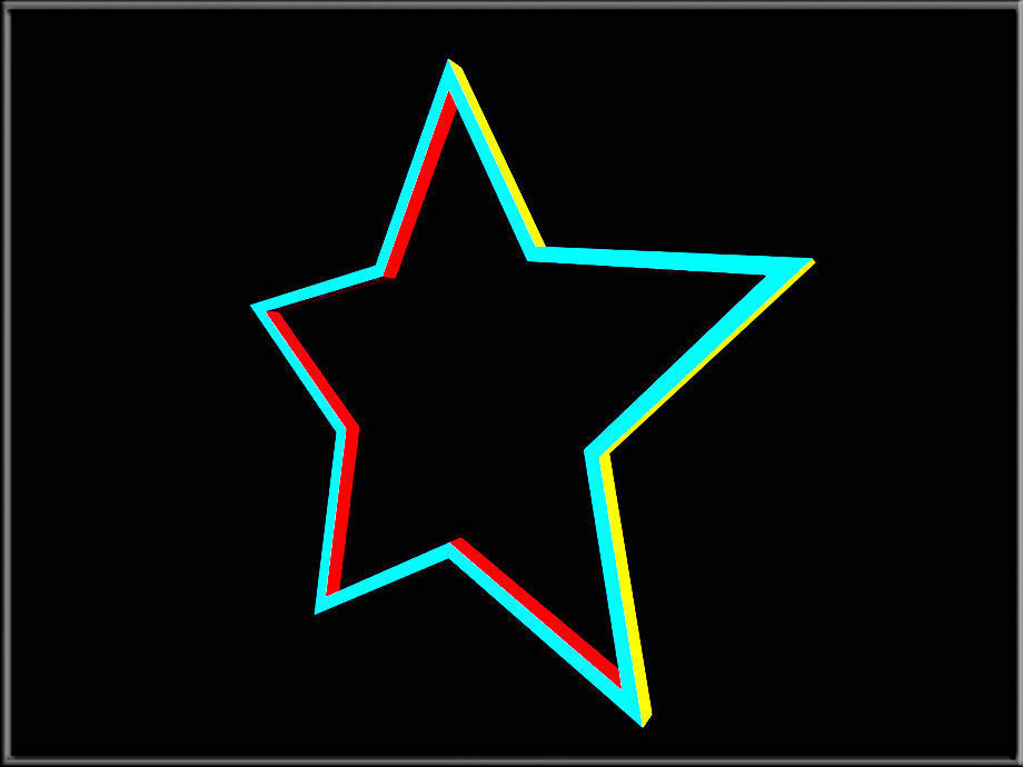Star Shape Frame Low-poly 3D model_4