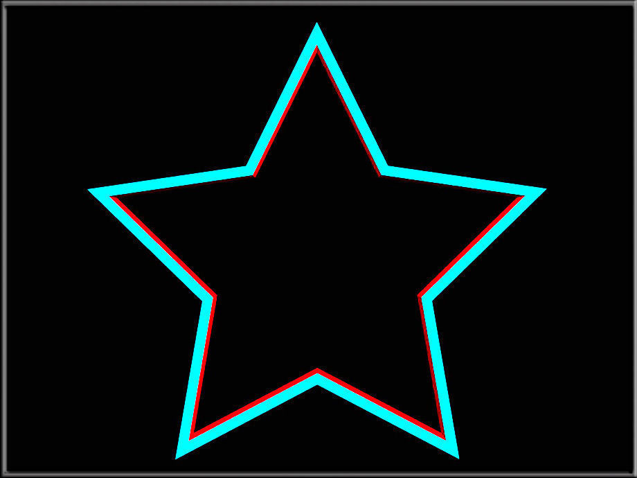 Star Shape Frame Low-poly 3D model_3