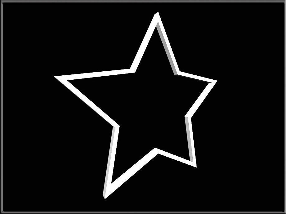 Star Shape Frame Low-poly 3D model_2