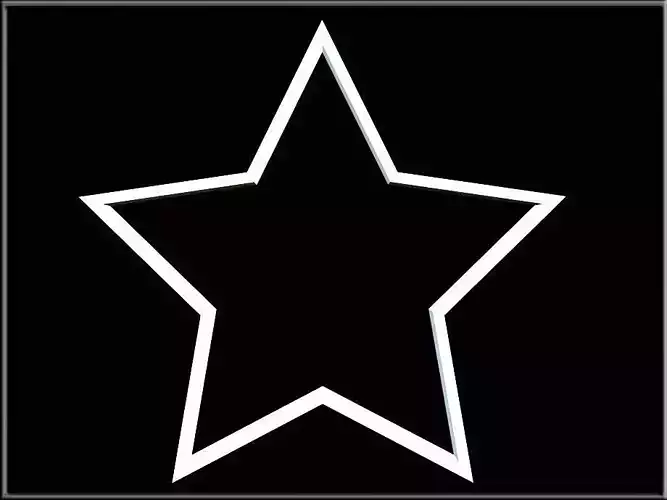 Star Shape Frame Low-poly 3D model