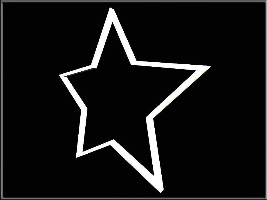 Star Shape Frame Low-poly 3D model_1