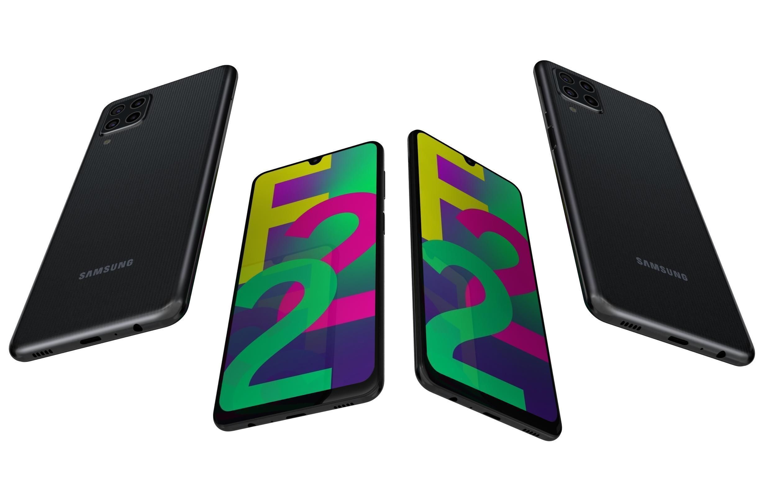 Samsung Galaxy F22 All Colors 3D model_11