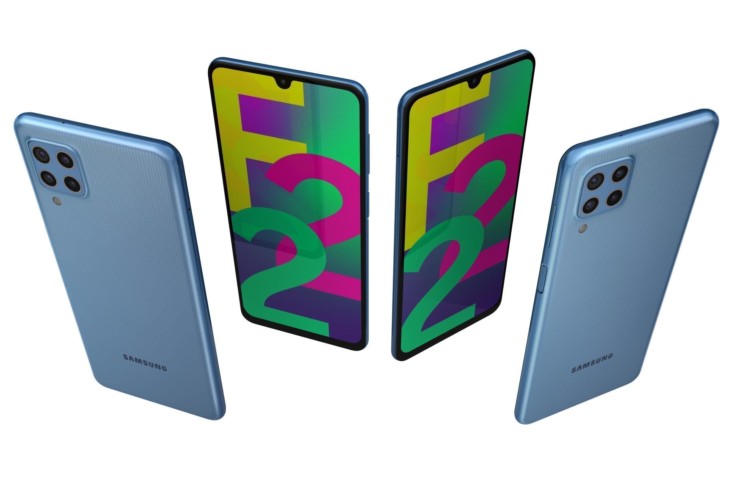 Samsung Galaxy F22 All Colors 3D model_7