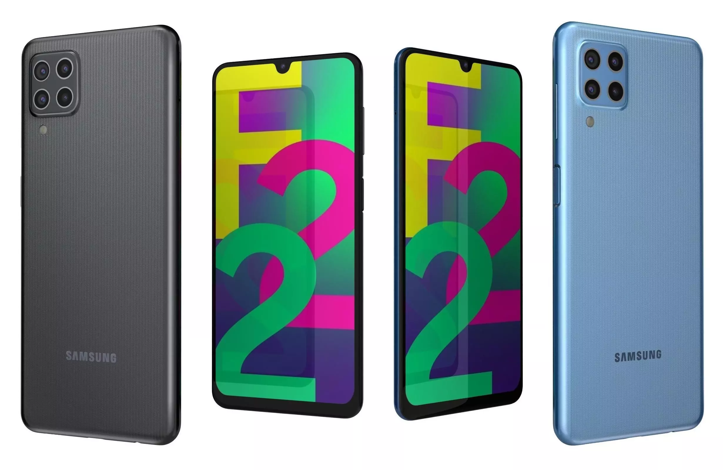 Samsung Galaxy F22 All Colors 3D model_0