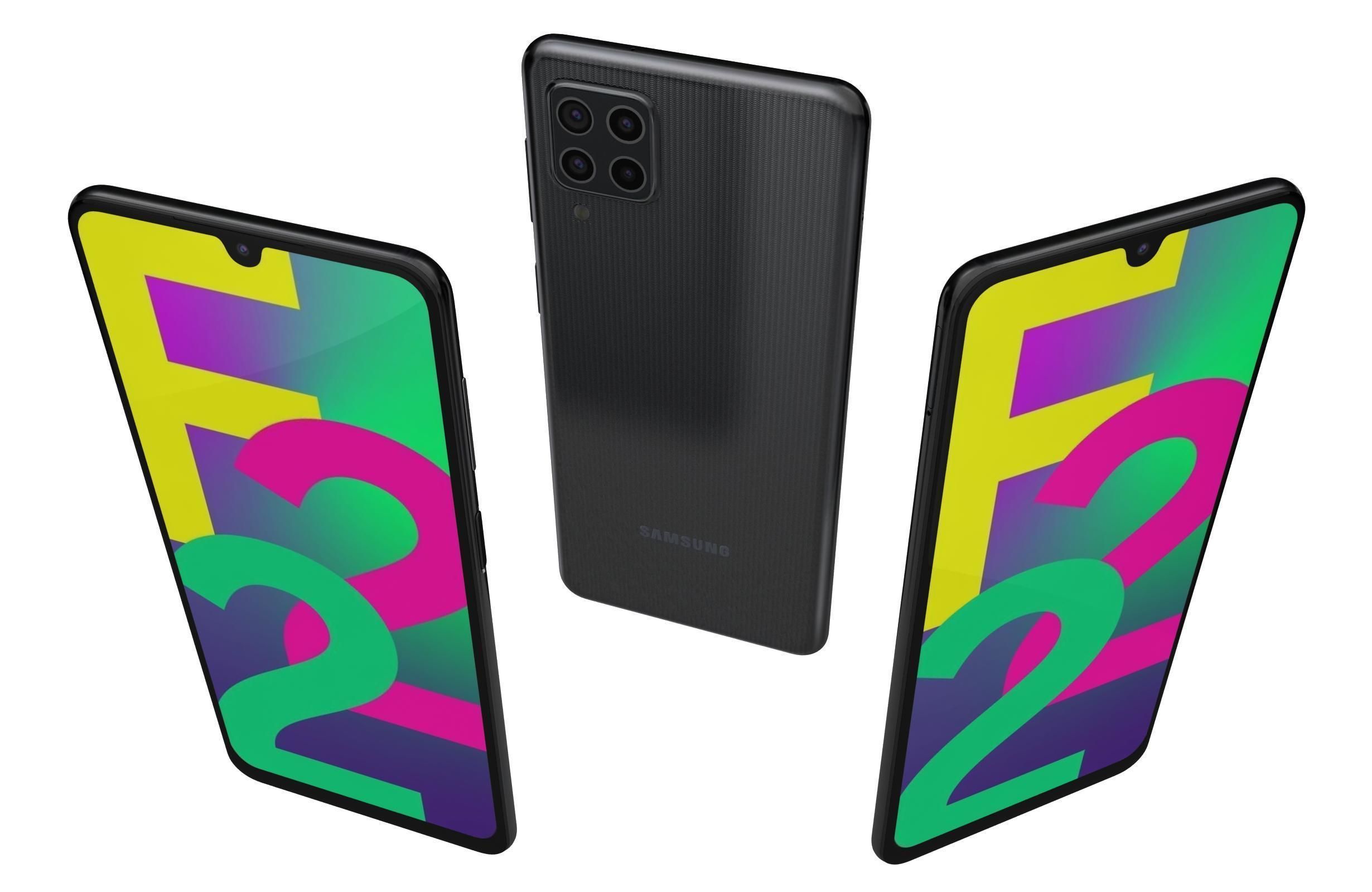 Samsung Galaxy F22 All Colors 3D model_12