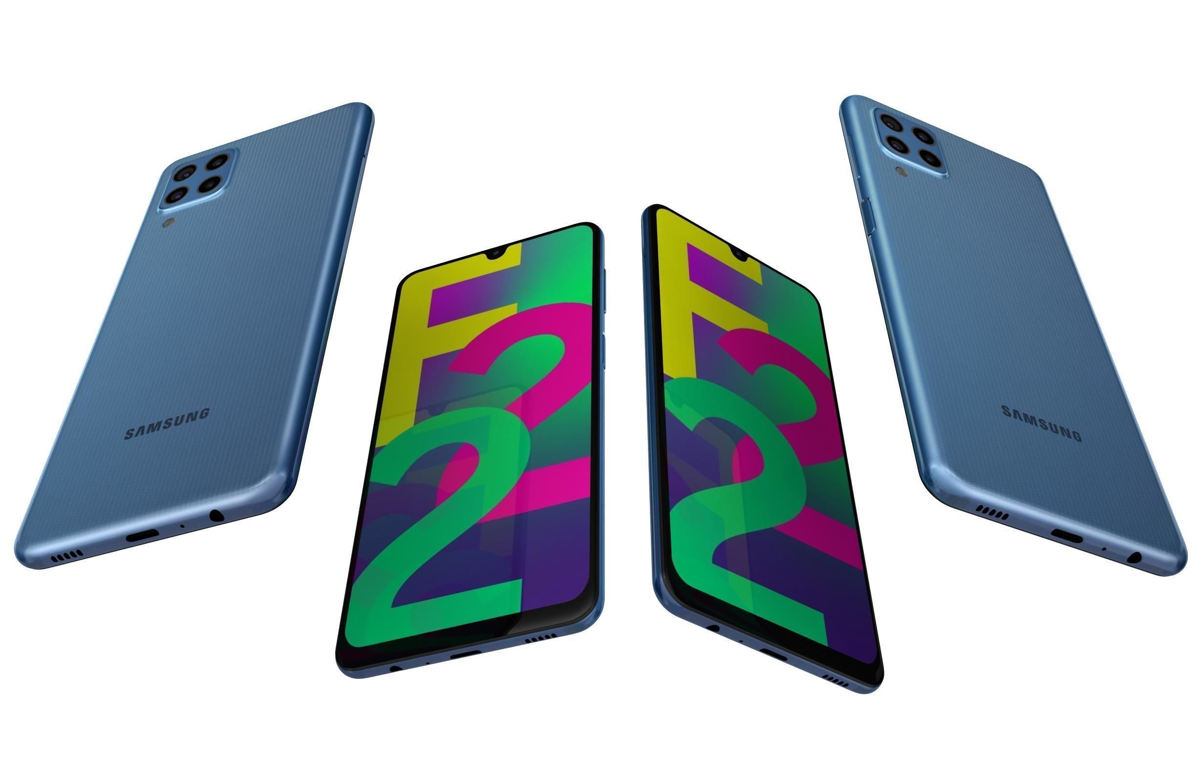 Samsung Galaxy F22 All Colors 3D model_5