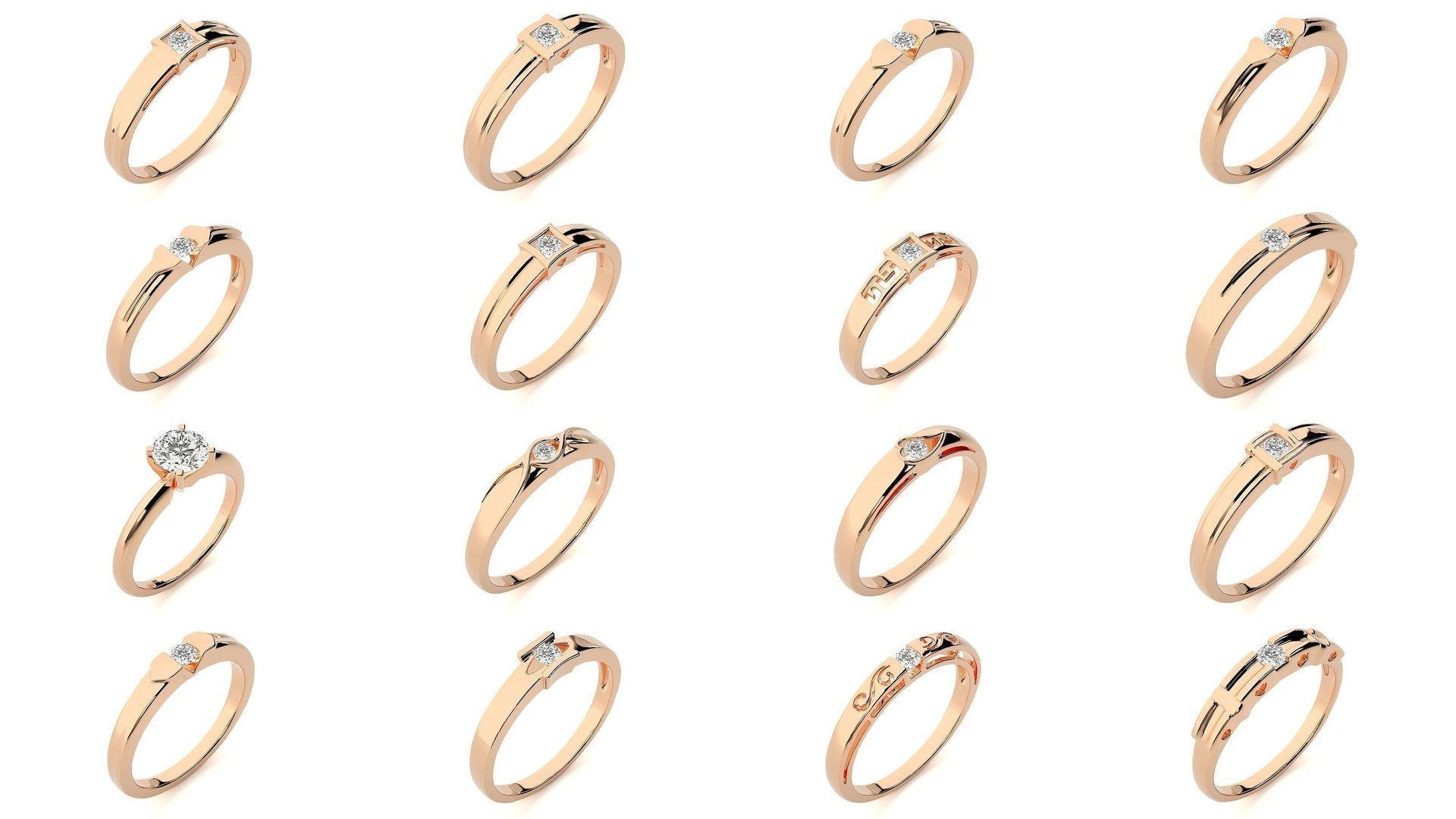 80 Solitaire Rings Bands Collection _1