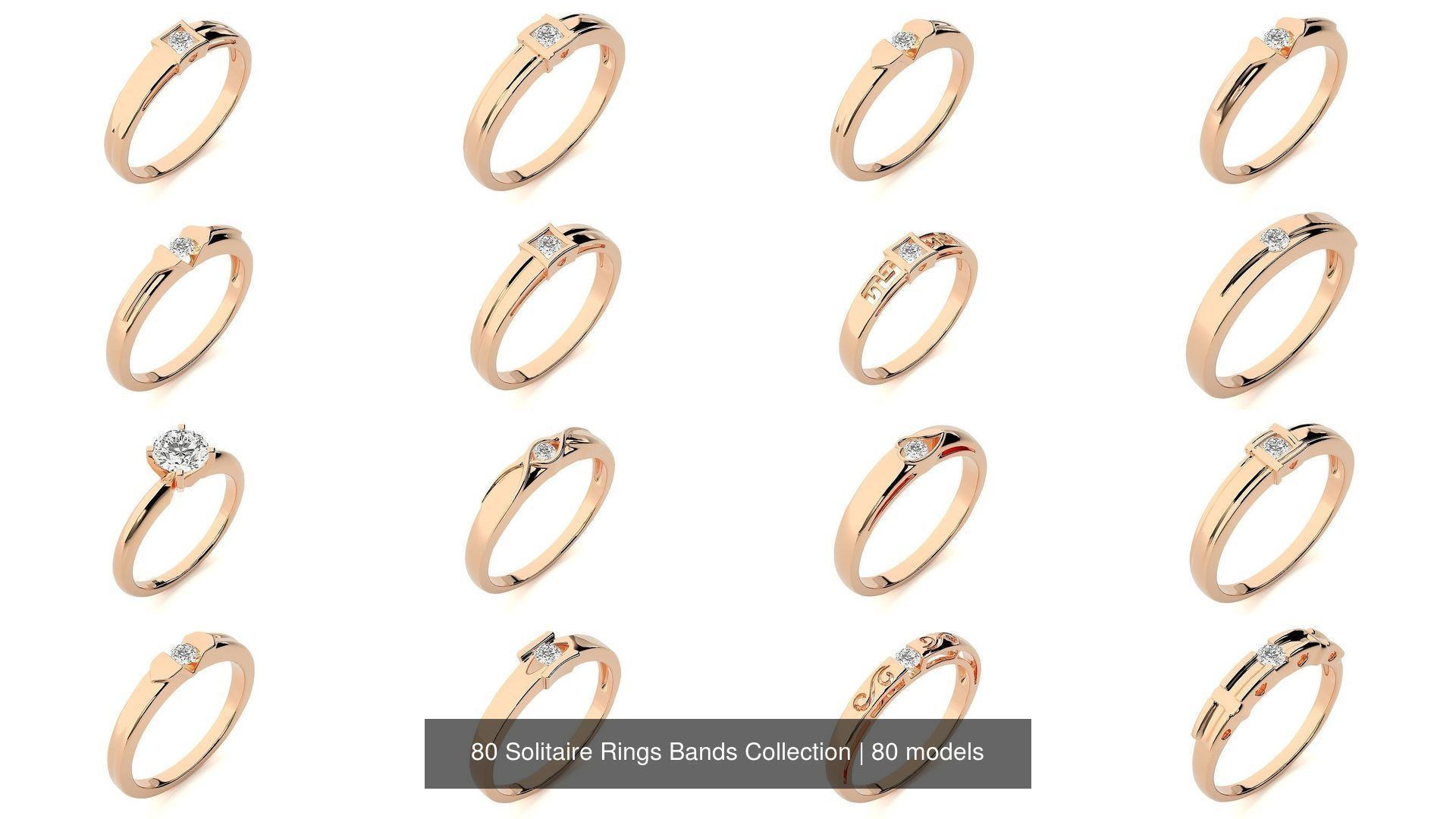 80 Solitaire Rings Bands Collection _2