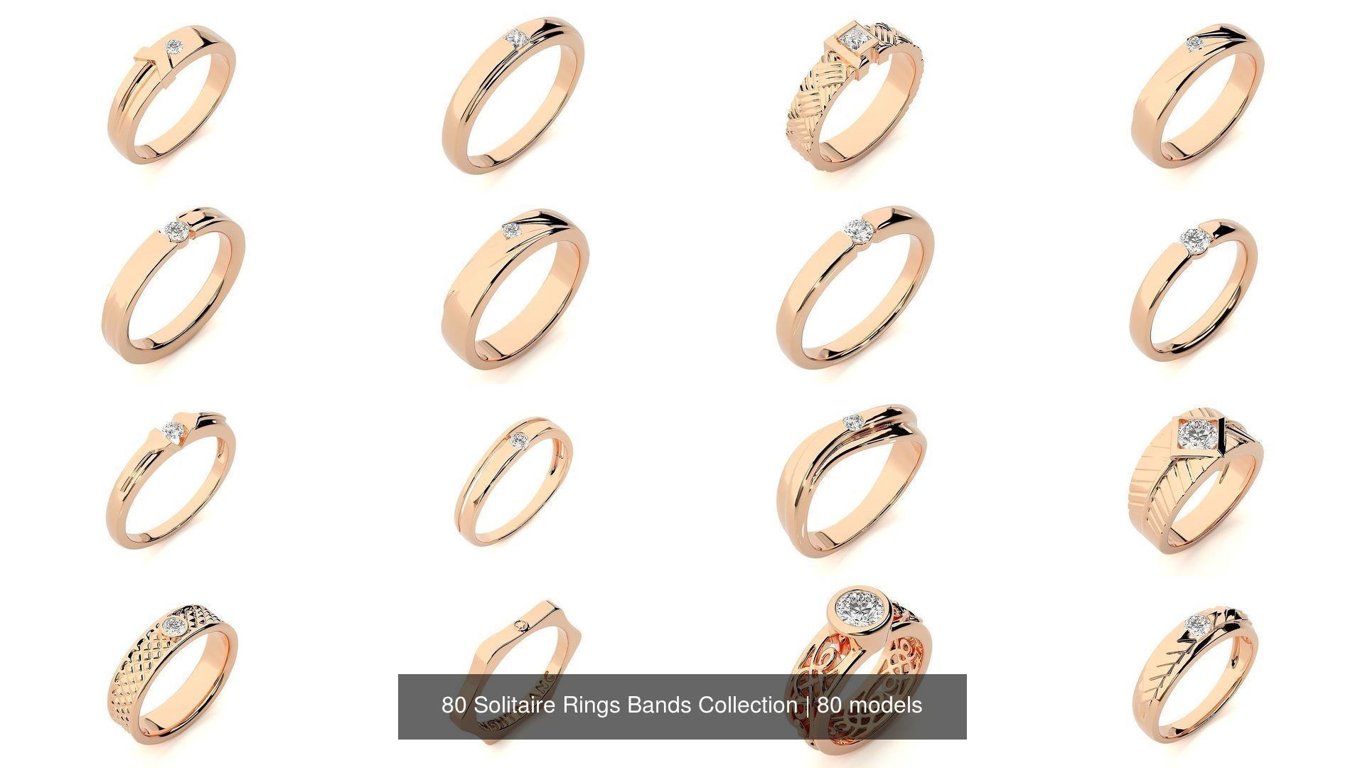 80 Solitaire Rings Bands Collection _8