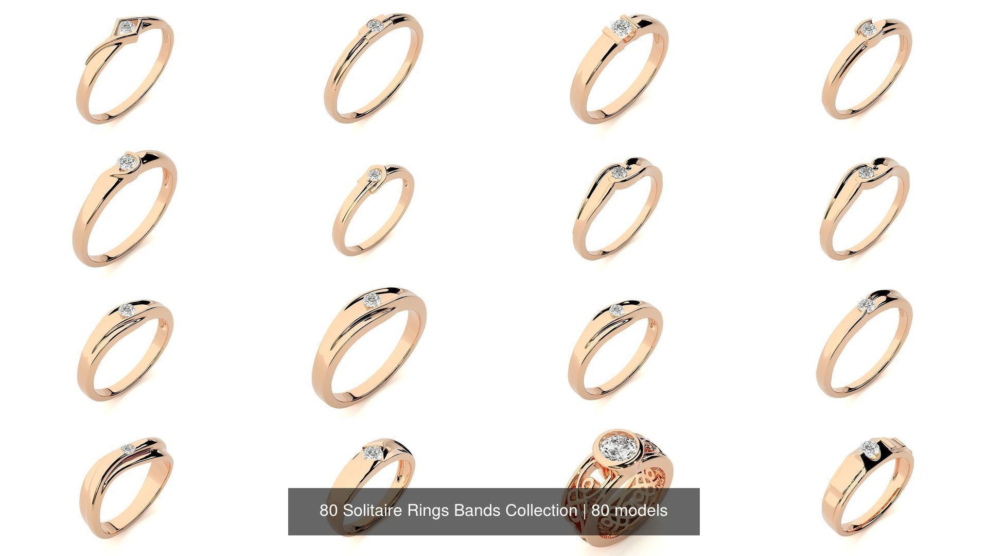 80 Solitaire Rings Bands Collection _6