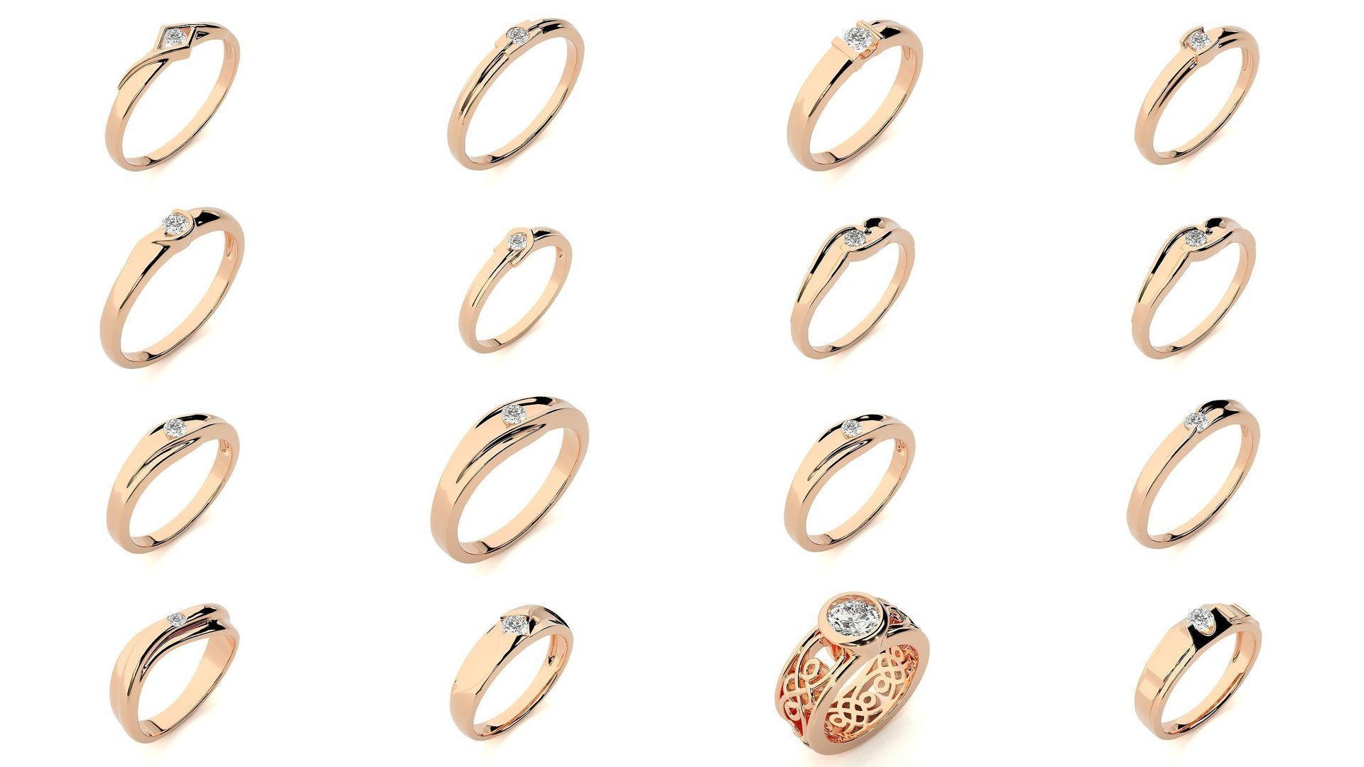 80 Solitaire Rings Bands Collection _5