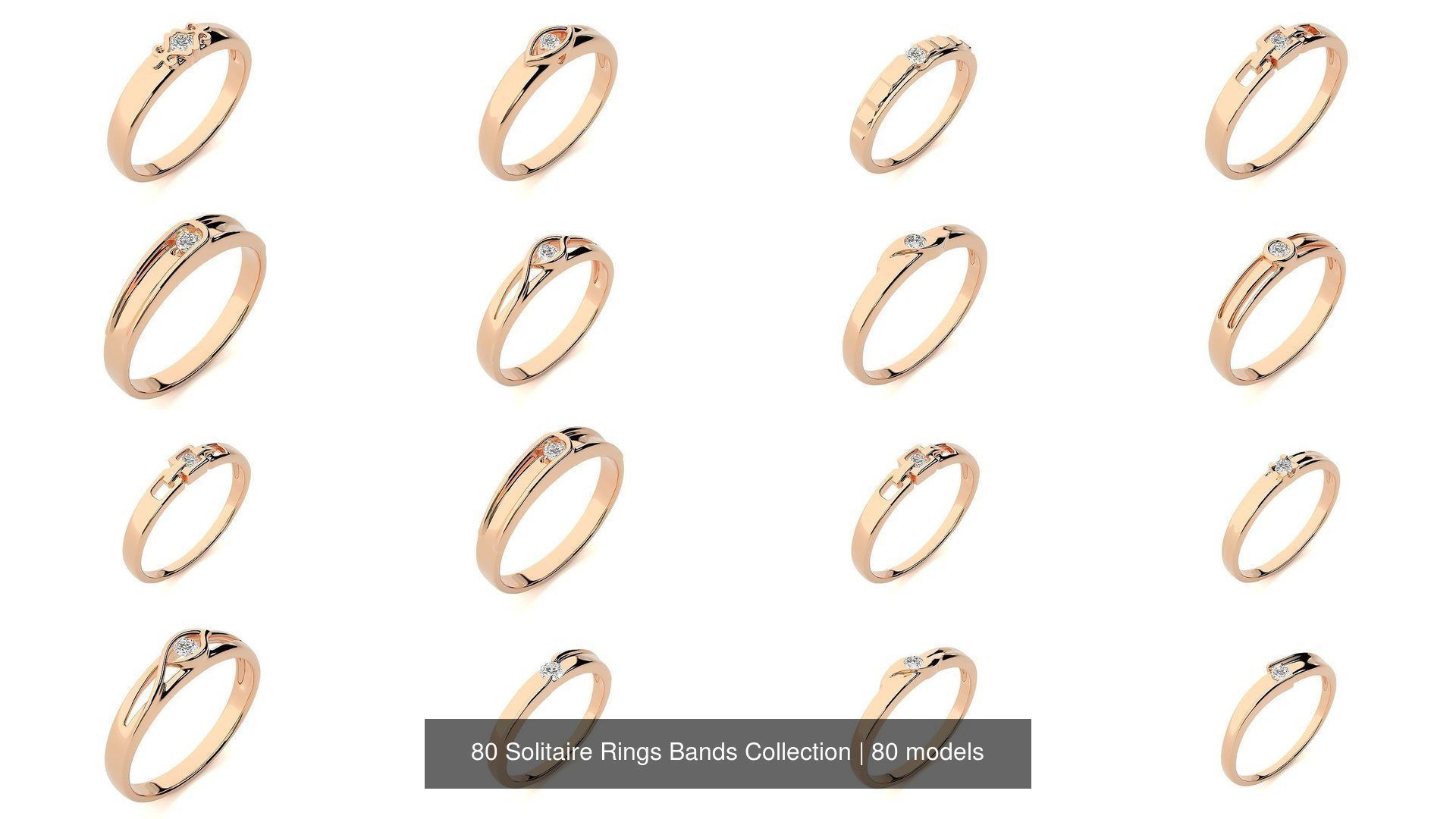 80 Solitaire Rings Bands Collection _4