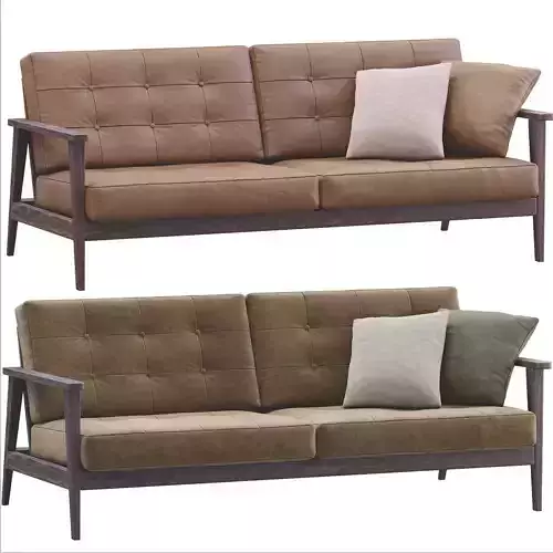 The Mid Century Show Wood Sofa