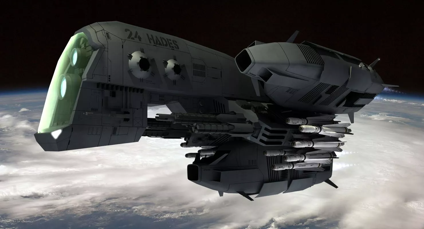 Cerberus Space Drone Low-poly 3D model