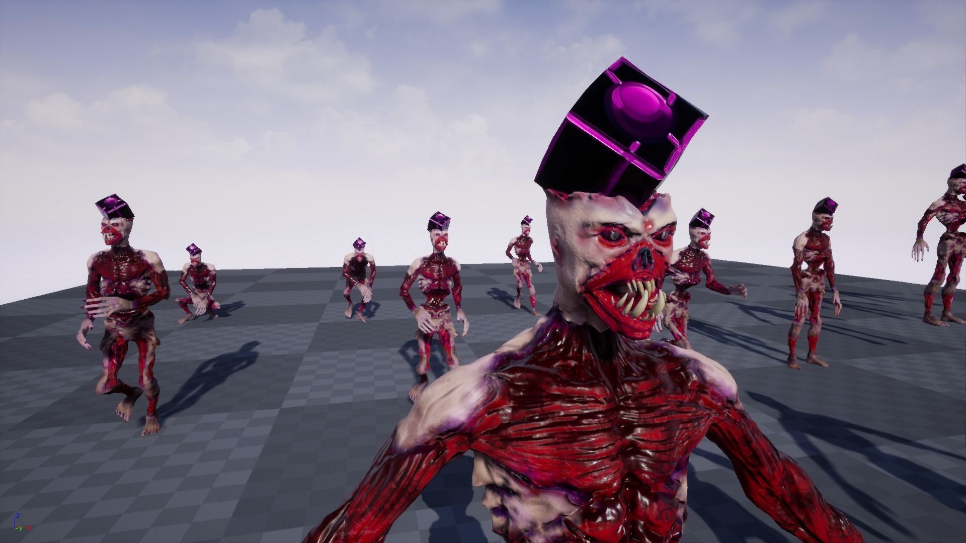 Low poly rigged Monster zombie model Low-poly 3D model_12