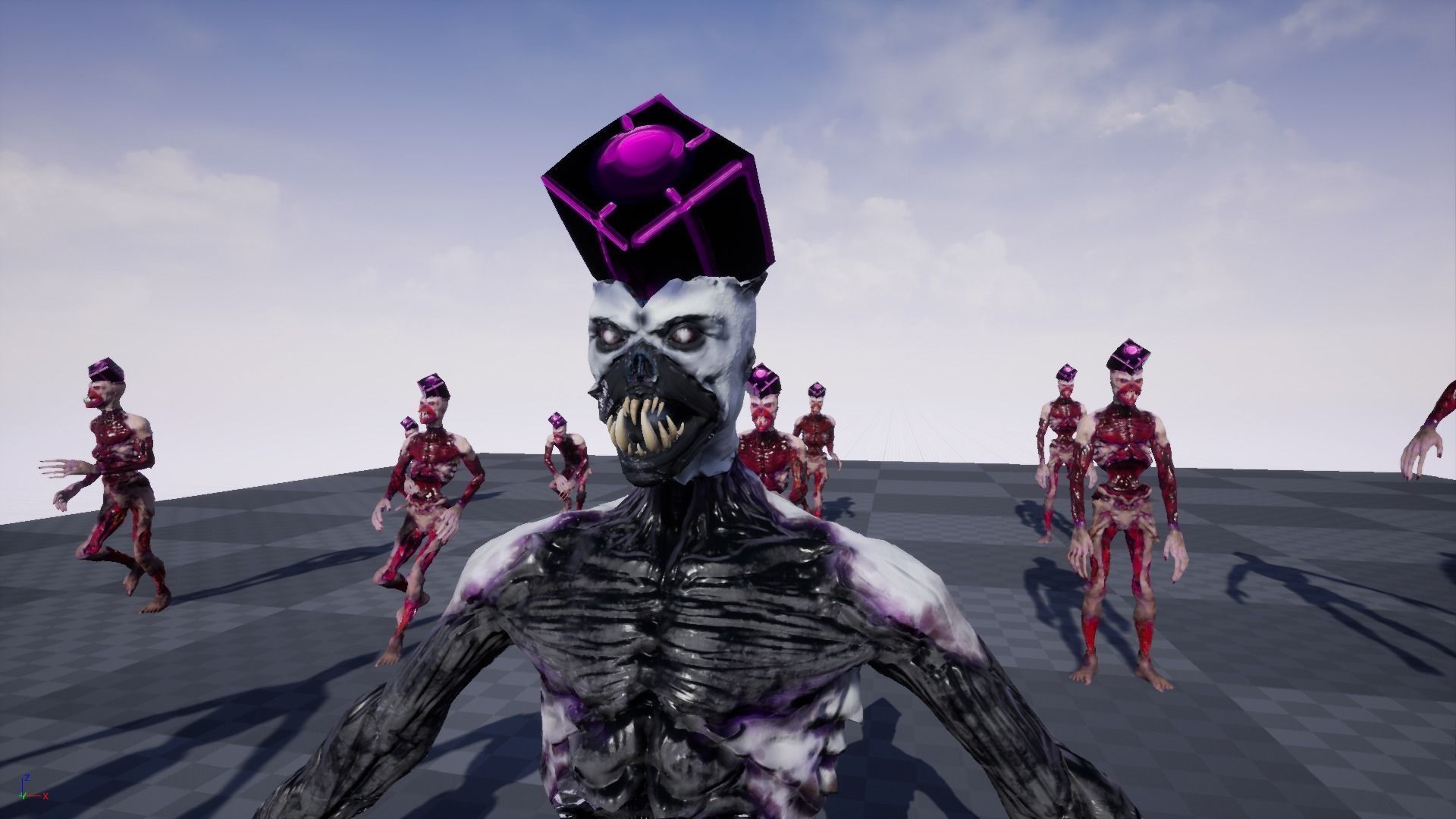 Low poly rigged Monster zombie model Low-poly 3D model_10