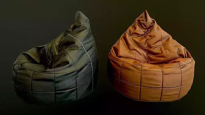 Game Ready Sofa and Chair Low-poly 3D model 3