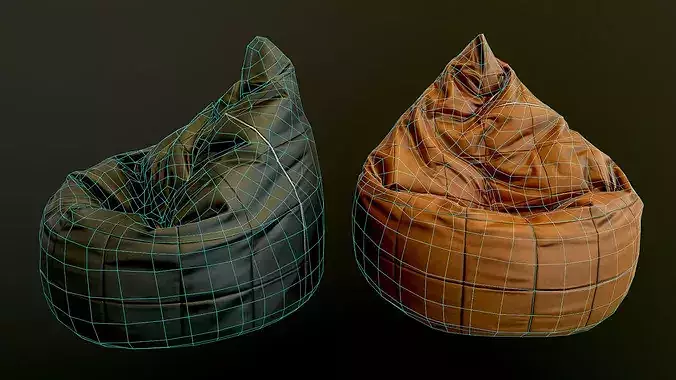 Game Ready Sofa and Chair Low-poly 3D model 4