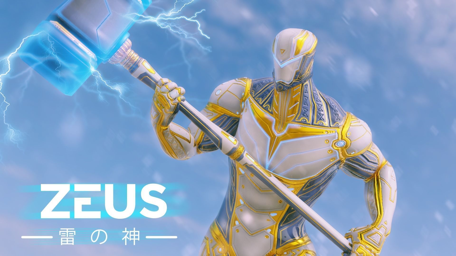 LOW POLY ROBOT - ZEUS GOD OF SKY - THE TRINITY  Low-poly 3D model_4