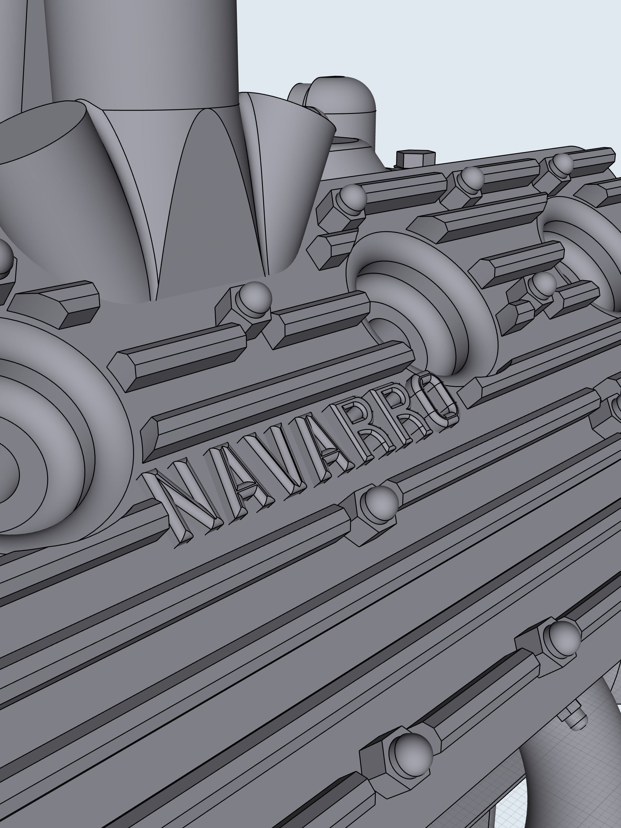 HOTROD Flathead engine 3 versions Frenzel Supercharged set 3D print model_10
