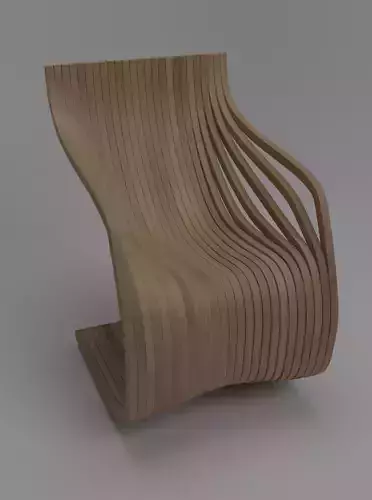 chair wooden with slats