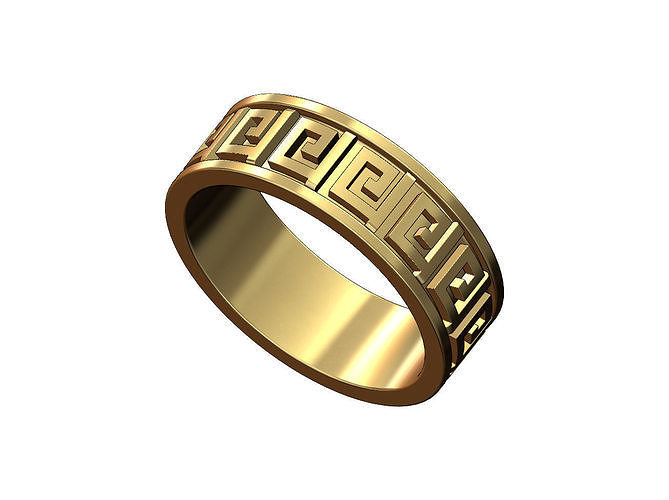 Meandre ornament pattern band US sizes 5to10 3D print model