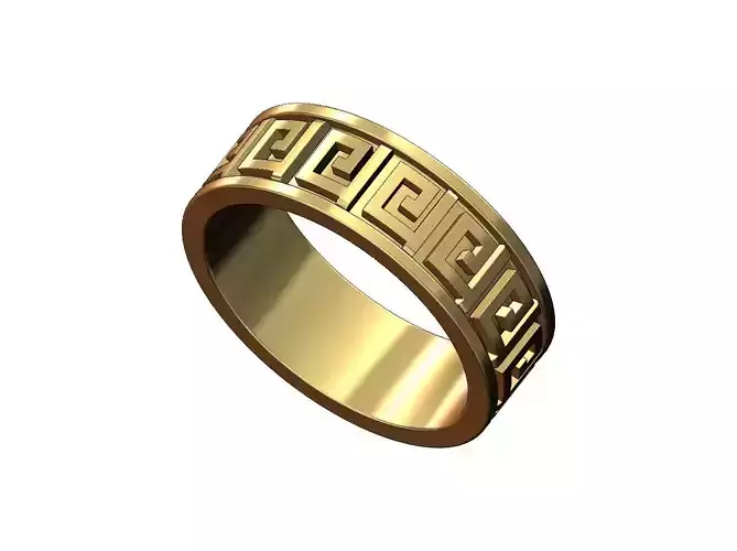 Meandre ornament pattern band US sizes 5to10