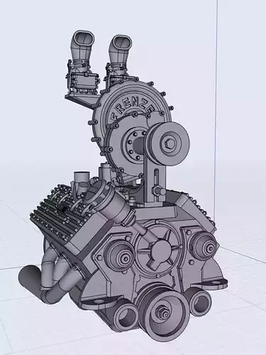 HOTROD Frenzel Supercharger for Flathead engine with intake