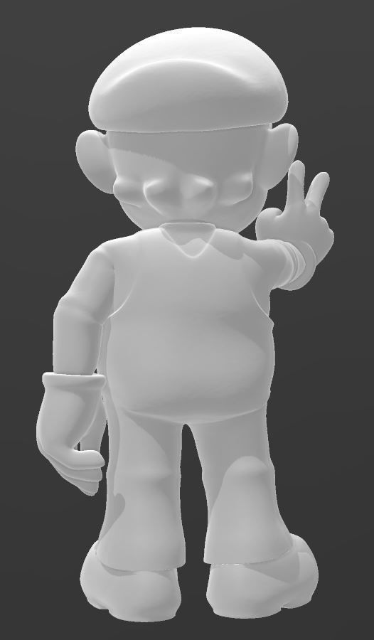 NINTENDO SUPER MARIO - PEACE SIGN - 3D PRINTING FILE 3D print model_3