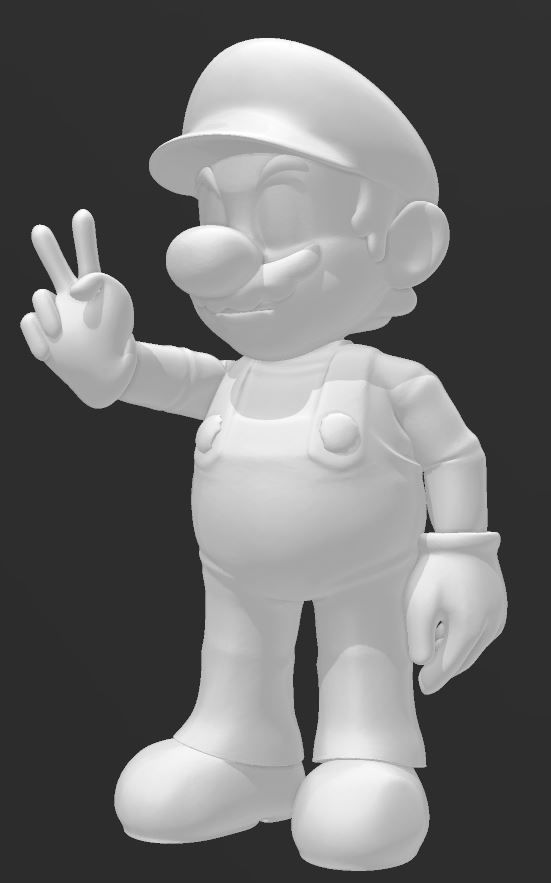 NINTENDO SUPER MARIO - PEACE SIGN - 3D PRINTING FILE 3D print model_1